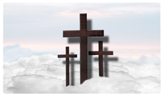 DNSEMP-C-106-WT Three Crosses (Clouds) White